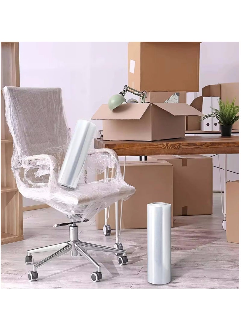 47.2cm Wide Stretch Wrap Roll, Heavy Duty Shrink Wrap Roll, Self-Adhesive Wrapping Supplies for Moving Pallets and Furniture
