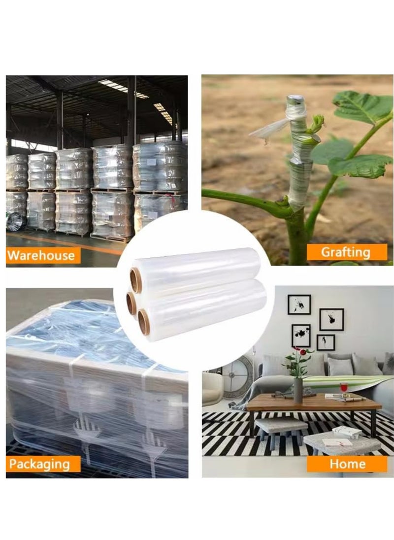 47.2cm Wide Stretch Wrap Roll, Heavy Duty Shrink Wrap Roll, Self-Adhesive Wrapping Supplies for Moving Pallets and Furniture