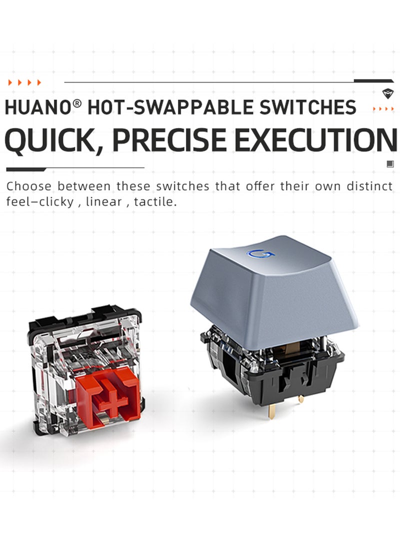 84 Keys Wired Mixed Light Keyboard Gaming Keyboard With Mechanical Red Switch