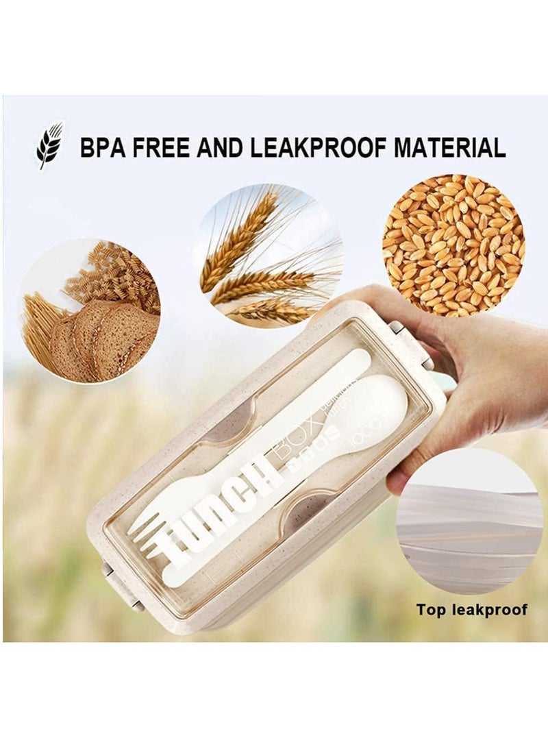 Stackable Bento Box With Lunch Bag, 3 Compartment Japanese Lunch Containers, All In 1 Bento Lunch Box Kit For Adult Meal Prep Lunch Snack