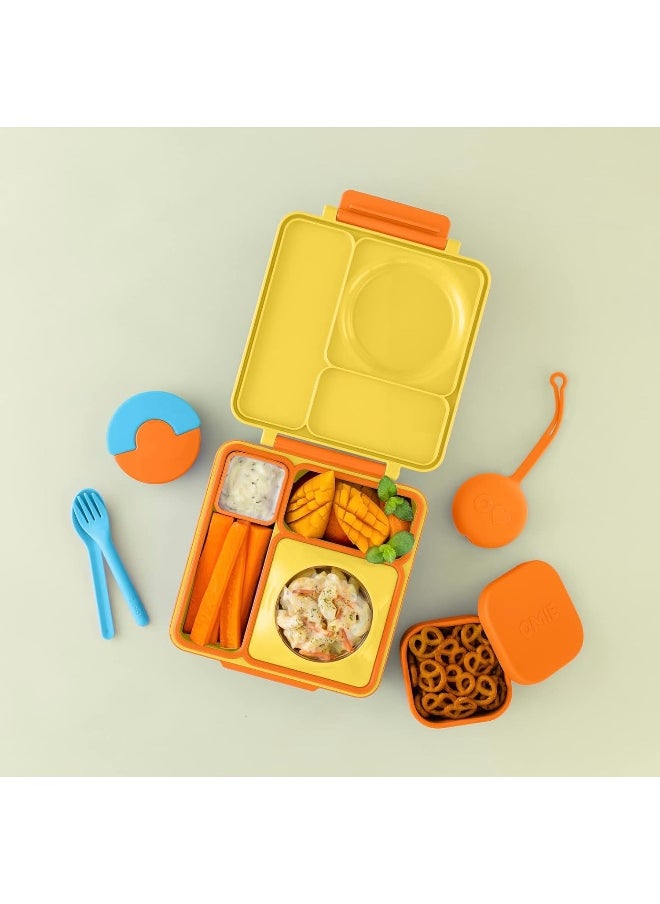 Omie OmieBox Silicone Leakproof Snack Containers To Go, Food Storage Containers with Lid, School Lunch Bento Container - BPA Free, Airtight, Dishwasher and Freezer Safe, Oven Safe - 9.4 ounces
