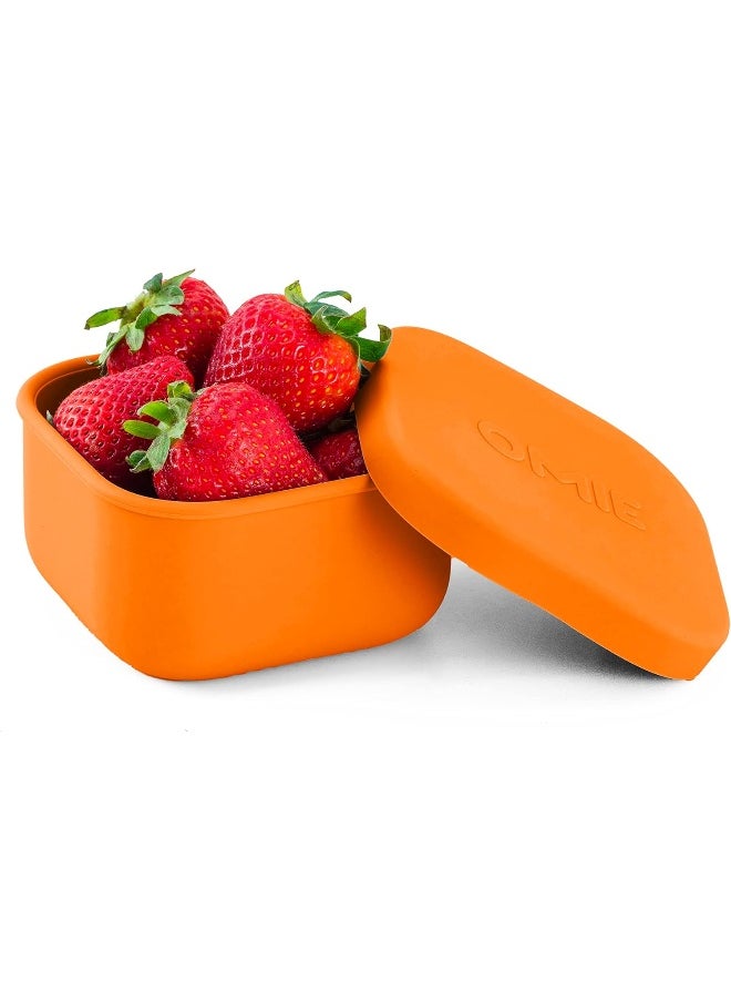 Omie OmieBox Silicone Leakproof Snack Containers To Go, Food Storage Containers with Lid, School Lunch Bento Container - BPA Free, Airtight, Dishwasher and Freezer Safe, Oven Safe - 9.4 ounces