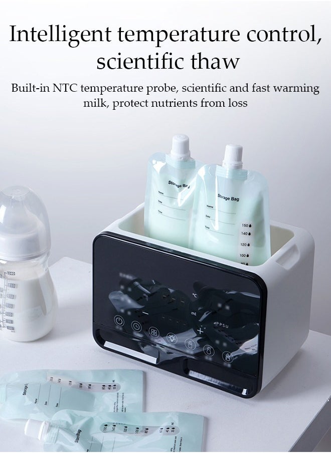 Multi Functional Electric Bottle Warmer, Portable Baby Bottle Sterilizer, Equipped With a Bracket, Can Disinfect, Thaw And Heat, 19 * 12 * 24cm