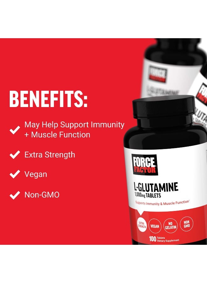Force Factor, L-Glutamine Tablets, 1,000 mg, 100 Tablets