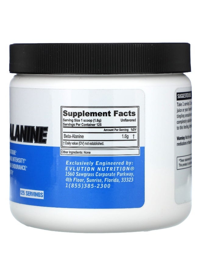 EVLution Nutrition, Beta-Alanine, Unflavored, 7.05 oz (200 g)