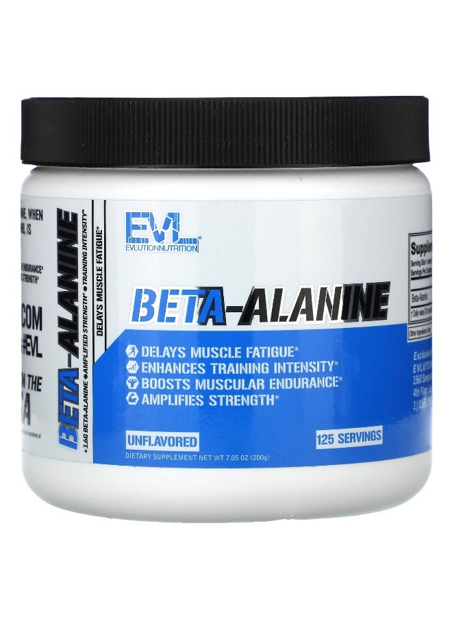 EVLution Nutrition, Beta-Alanine, Unflavored, 7.05 oz (200 g)