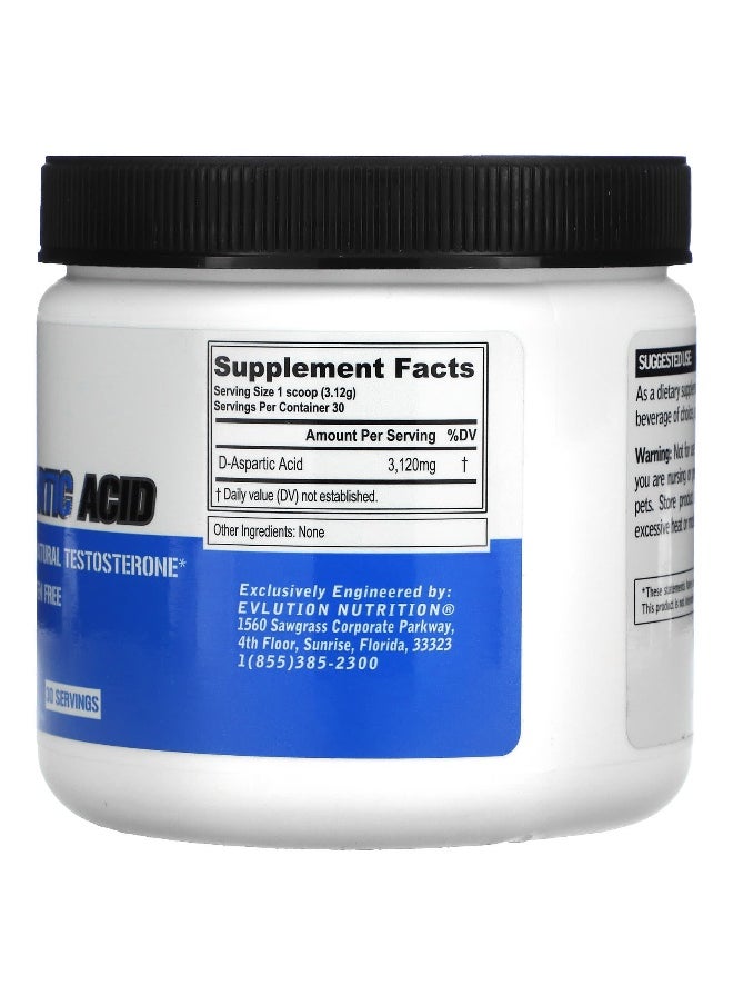 EVLution Nutrition, D-Aspartic Acid, Unflavored, 3.3 oz (94 g)