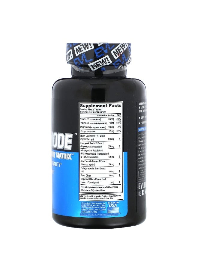 EVLution Nutrition, Alphamode, Testosterone Support Matrix, 60 Tablets