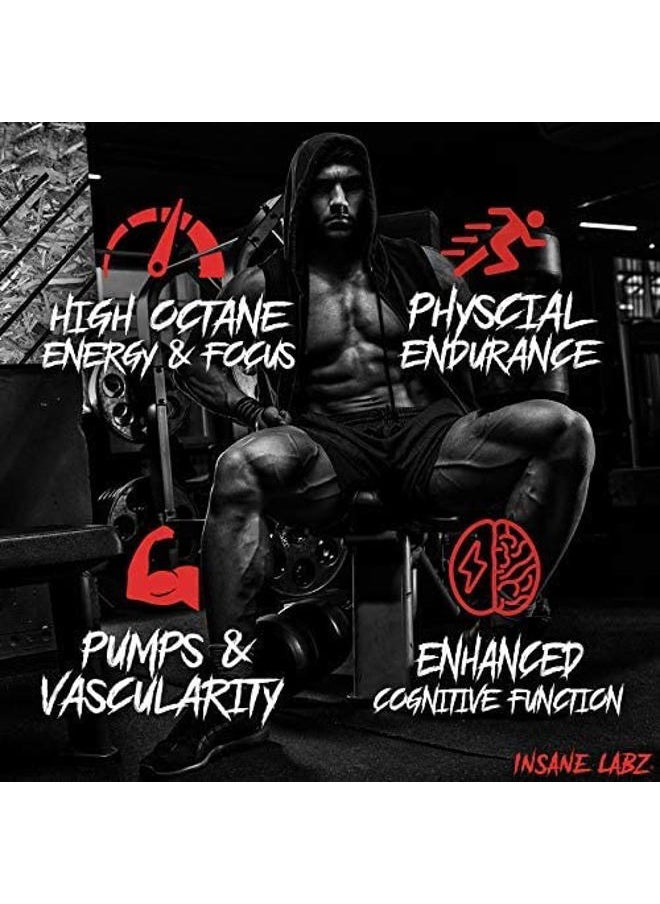 Psychotic Gold, High Stimulant Pre Workout Powder, Extreme Lasting Energy Focus, Pumps and Endurance with Beta Alanine, DMAE Bitartrate, NO Booster (35 Servings, Orange)