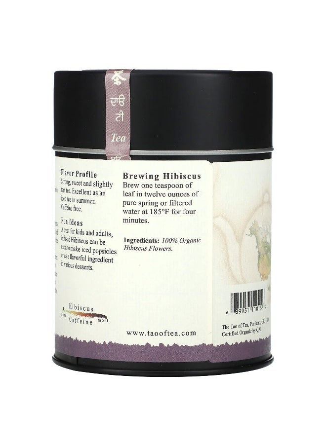 The Tao of Tea, Organic Hibiscus Herbal Tea, Caffeine free, 3.5 oz (100 g)