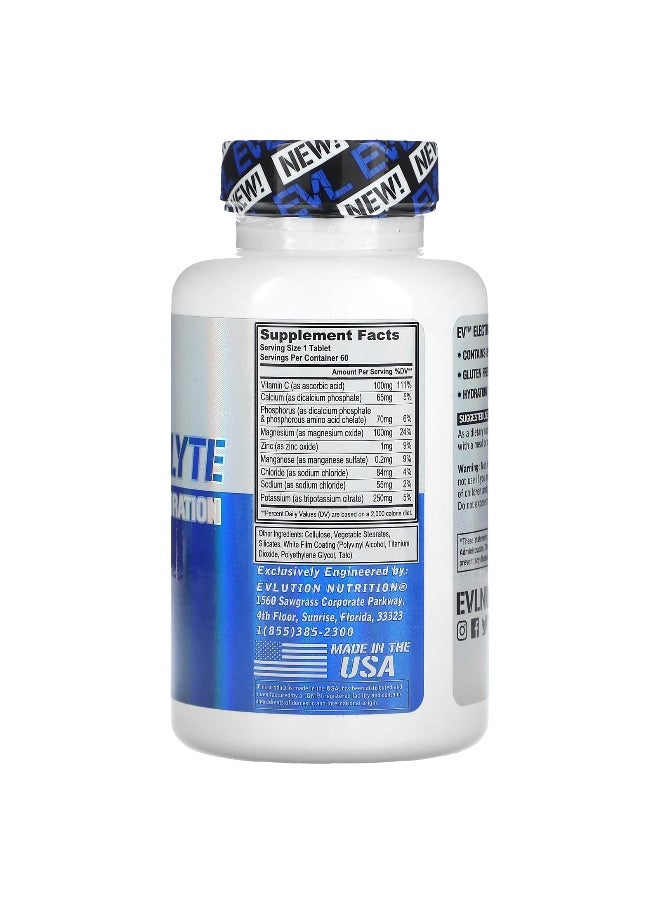 EVLution Nutrition, Electrolyte Volumizing Hydration, 60 Tablets