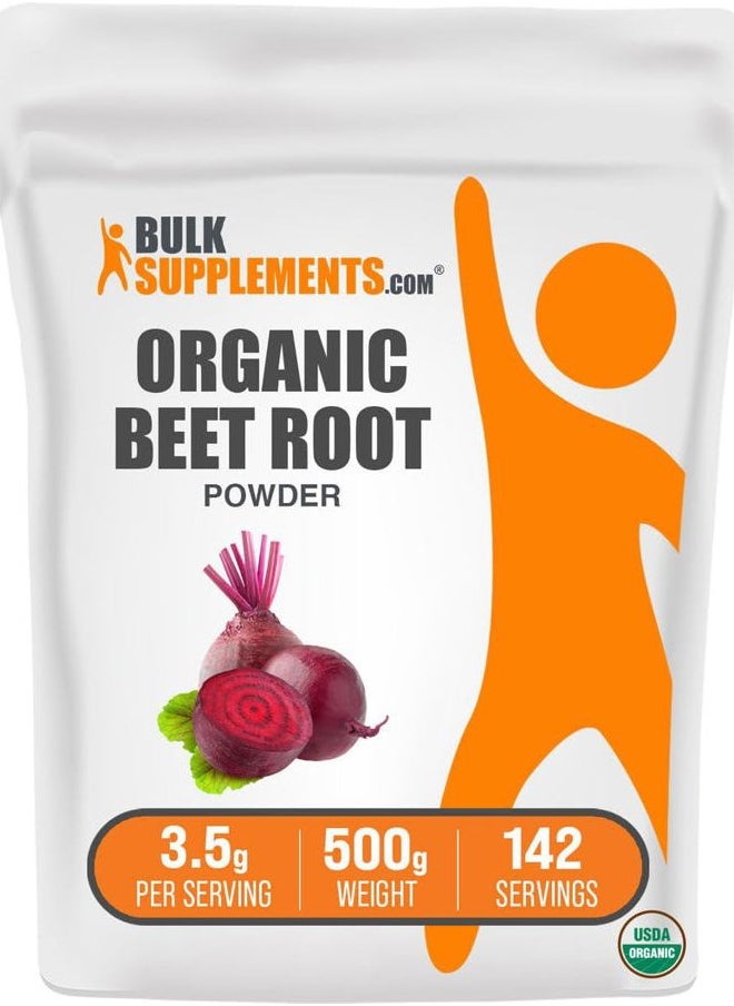 .com Organic Beet Root Powder - Superfood Supplement, Beet Root Supplements - Vegan & Gluten Free, 3.5g per Serving, 500g (1.1 lbs) (Pack of 1)