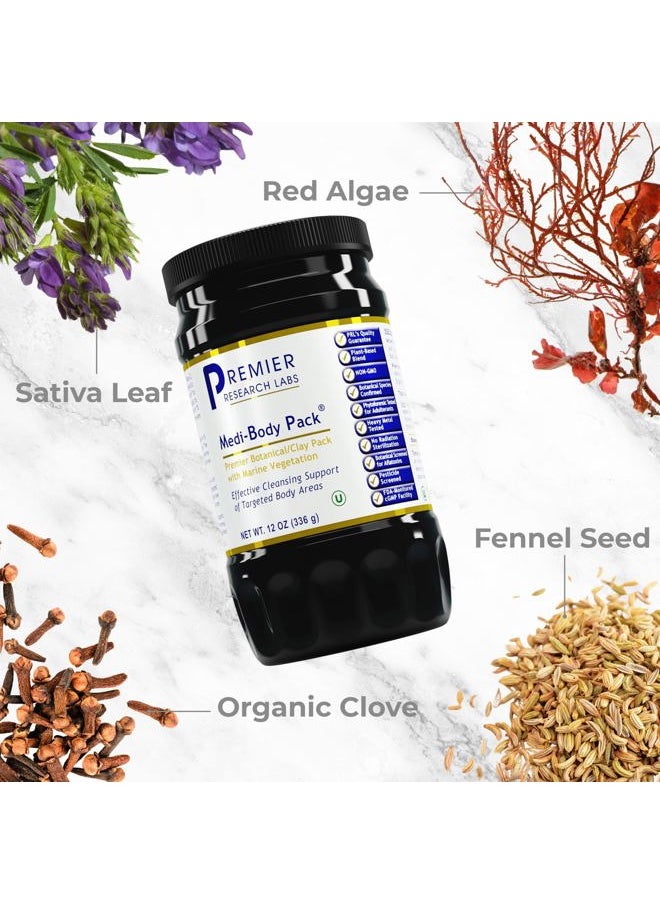 Medi-Body Pack - Bentonite Clay Powder, Calcium Bentonite Clay Mud Mask with Added Botanicals, for Men & Women's Beauty, Use on Hair & Skin - 12 oz