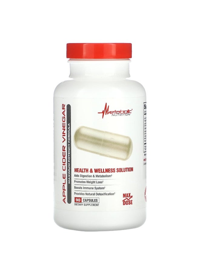 Metabolic Nutrition, Apple Cider Vinegar, 90 Capsules