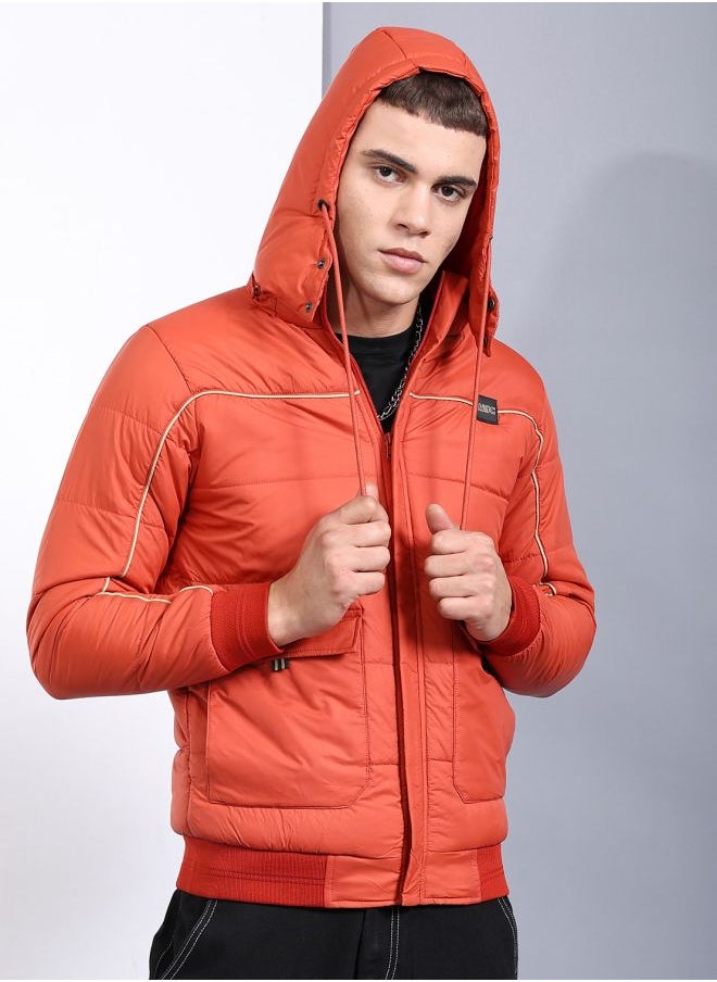 Men Regular Fit Badges Bomber Jackets