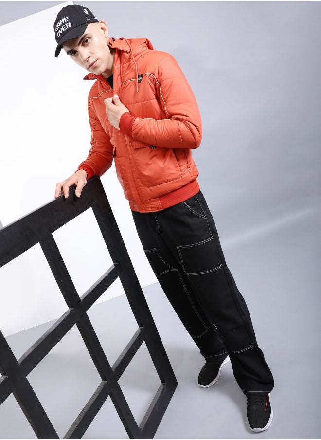 Men Regular Fit Badges Bomber Jackets