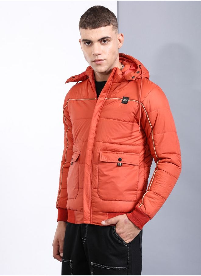 Men Regular Fit Badges Bomber Jackets
