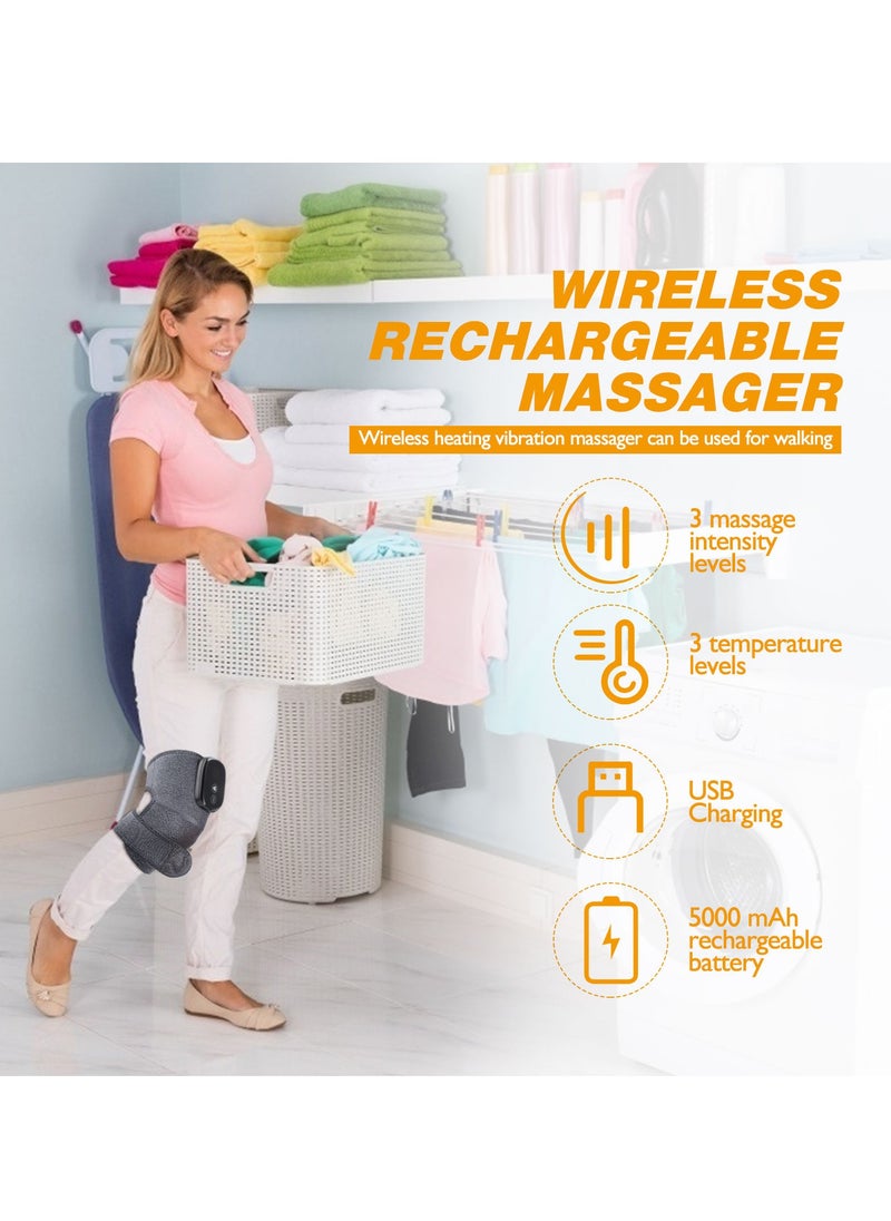 Electric heating massage knee and shoulder pads, intelligent infrared therapeutic device, wireless heating, multi-level temperature adjustment