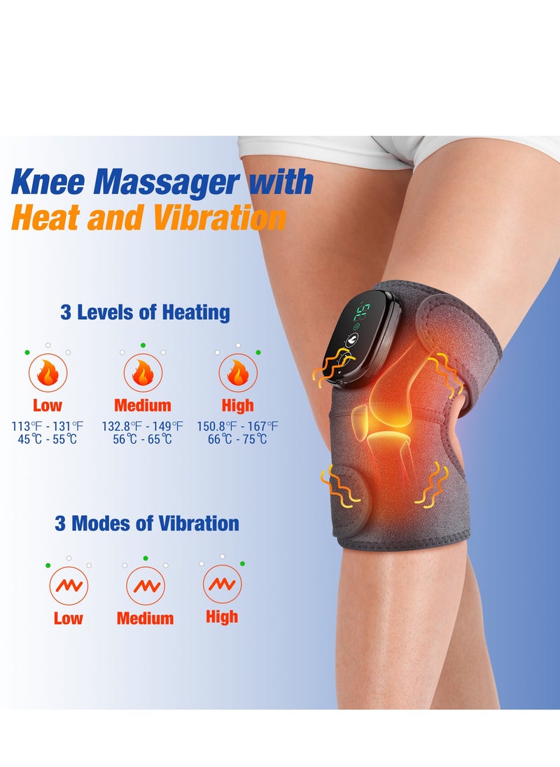 Electric heating massage knee and shoulder pads, intelligent infrared therapeutic device, wireless heating, multi-level temperature adjustment