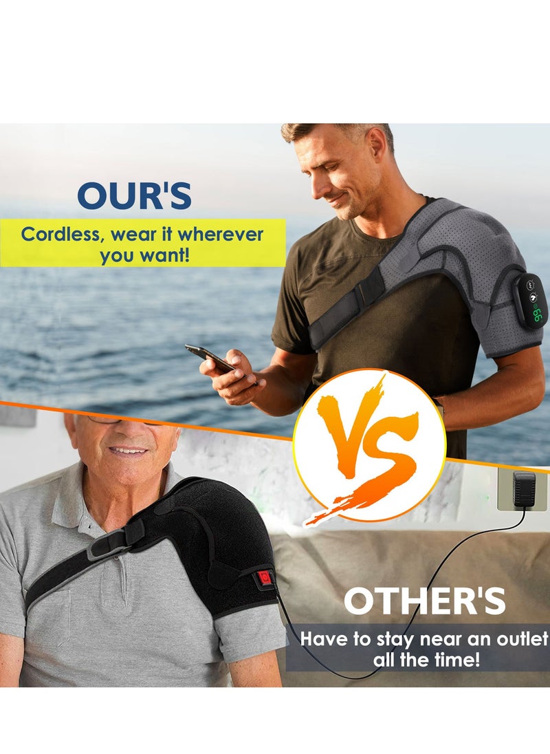 Heating massage shoulder pad, physical therapy massager, intelligent wireless adjustable temperature