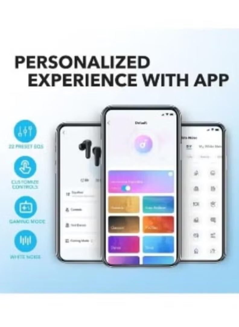 R50i True Wireless Earbuds with 10mm Dynamic Drivers for Deep Bass – Bluetooth 5.3 Wireless Earphones with AI-Enhanced Clear Calls (Dual Mics), 30H Playtime, IPX5 Water Resistant, 22 Preset EQ Modes via App Control – Comfortable In-Ear Fit with Touch Controls – Lightweight Noise-Isolating Earbuds for Workouts, Travel & Daily Use – Blue