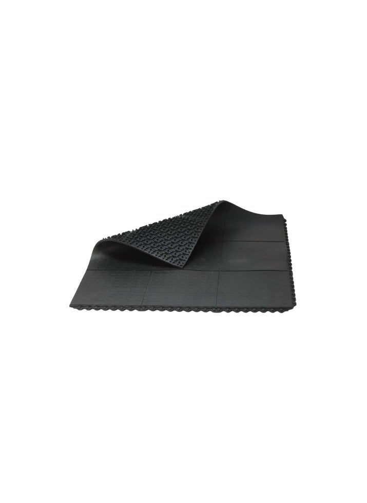 Solid Top Gym Flooring Mat – 91 x 91 cm, 14 mm Thick, Heavy-Duty Rubber Flooring