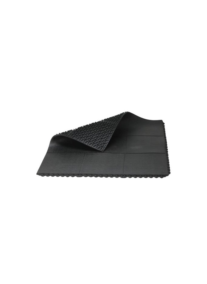 Solid Top Gym Flooring Mat – 91 x 91 cm, 18 mm Thick, Heavy-Duty Rubber Flooring