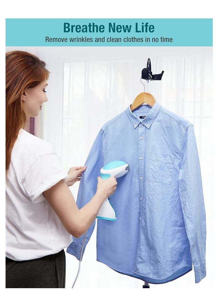 Steamer for Clothes, Portable Handheld Garment Fabric Wrinkles Remover, 30-Second Fast Heat-up, Auto-Off, Large Detachable Water Tank