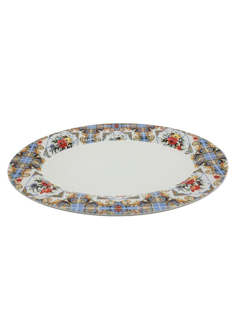 AKDC-Clayton Medieval Oval Platter 36.2Cm Multicolor