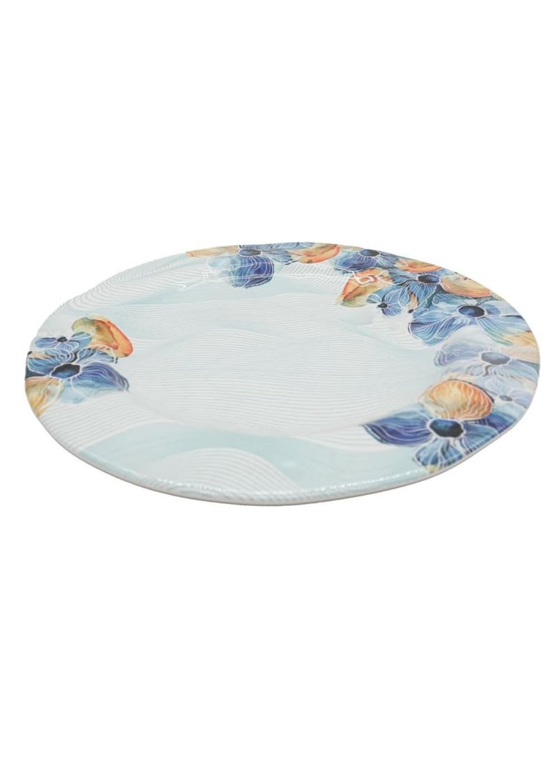 AKDC Melamine Round Dinner Plate Multicolor 14 Inch