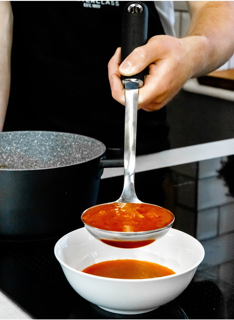 Mastercraft Masterclass Soft-Grip Stainless Steel Ladle, Carded