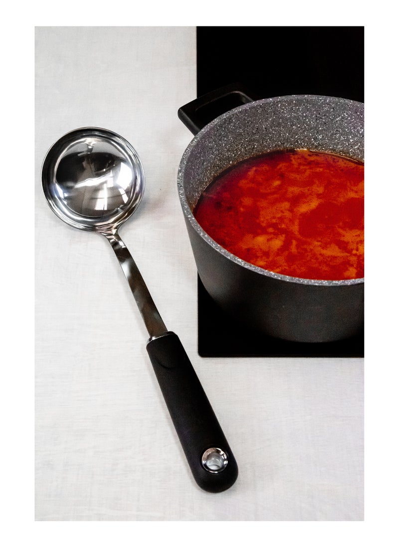 Mastercraft Masterclass Soft-Grip Stainless Steel Ladle, Carded