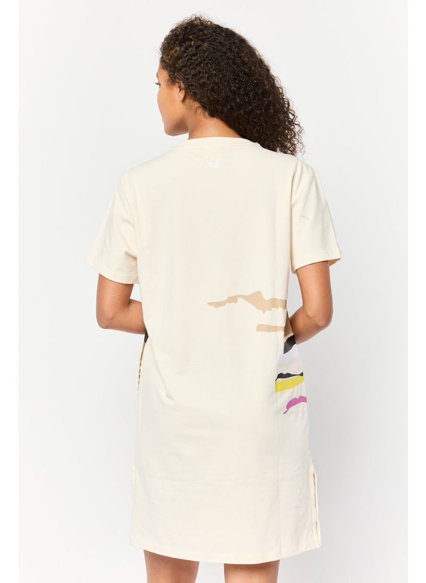 Women Sportswear Fit Short Sleeves Outdoor Dress, Multicolor