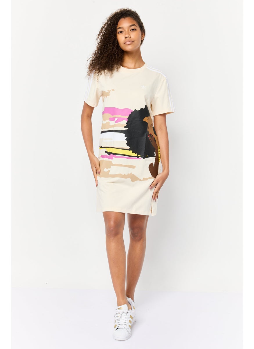 Women Sportswear Fit Short Sleeves Outdoor Dress, Multicolor