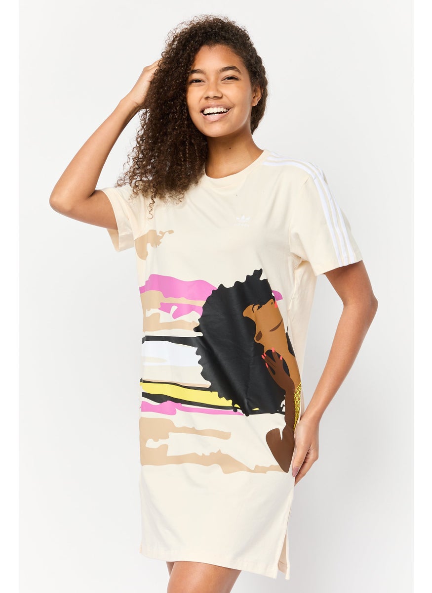 Women Sportswear Fit Short Sleeves Outdoor Dress, Multicolor
