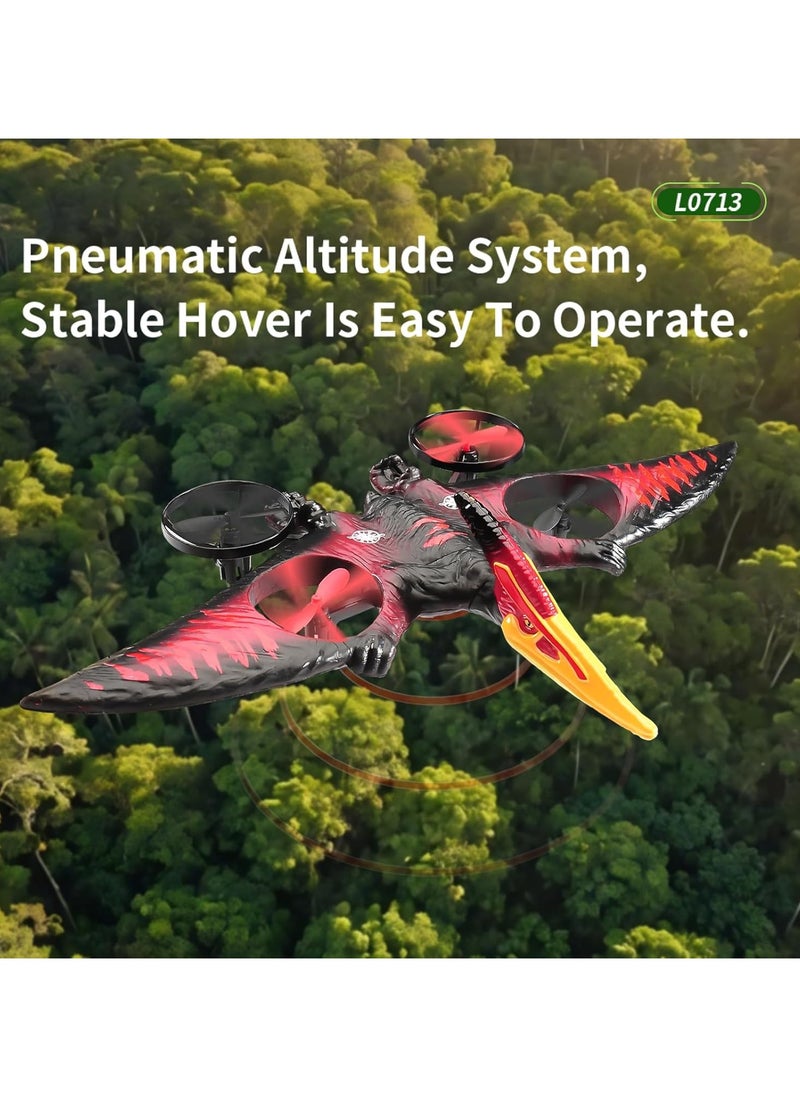 Dinosaur Toys Drone for Kids,Dragon Remote Control Airplane,Flying Toys Birthday Gifts for 8-12 Year Old Boys,RC Plane for Kids 8-12 Red