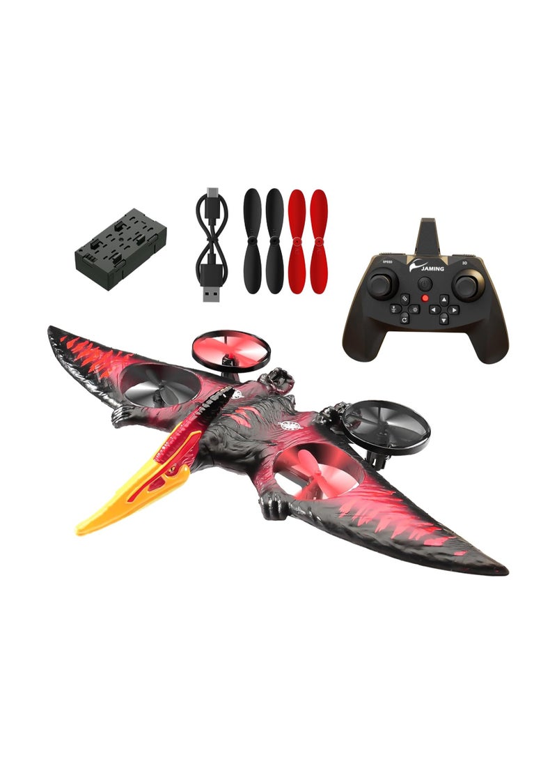 Dinosaur Toys Drone for Kids,Dragon Remote Control Airplane,Flying Toys Birthday Gifts for 8-12 Year Old Boys,RC Plane for Kids 8-12 Red