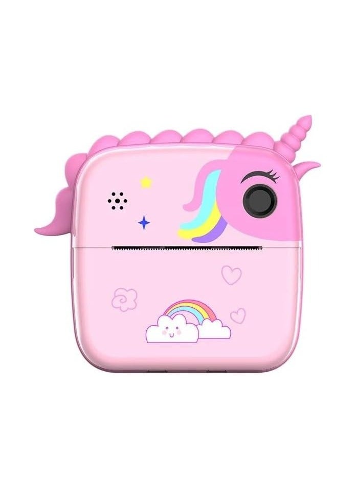 Instant Camera for Kids Selfie Video Camera for Kids Age 3-12 Unicorns Kids Camera Instant Print Toys for Girls 48MP Digital Camera 32G TF Card&3 Roll Print Paper Toddler Toys Girls Toys Age 6+