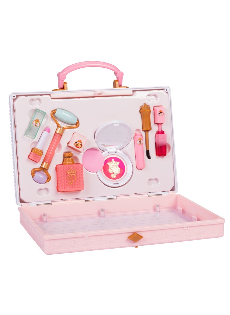 Disney Princess Style Makeup Tools and Tote | Realistic Beauty Accessories | Pretend Play Dress Up | Role Play | Fashion Dress Up | Beauty  Playset | Gift for Girls