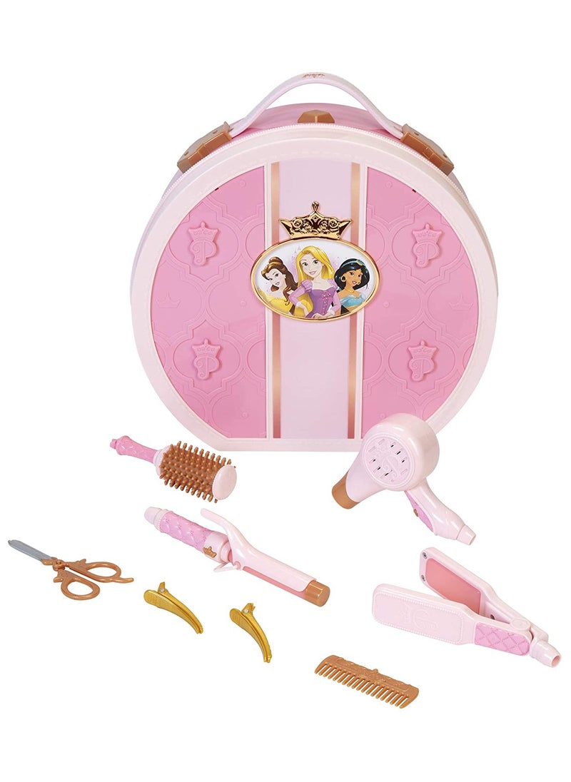 Disney Princess Style Travel Vanity Set, Battery Operated | Realistic Beauty Accessories | Pretend Play Dress Up | Role Play | Fashion Dress Up | Beauty  Playset | Gift for Girls