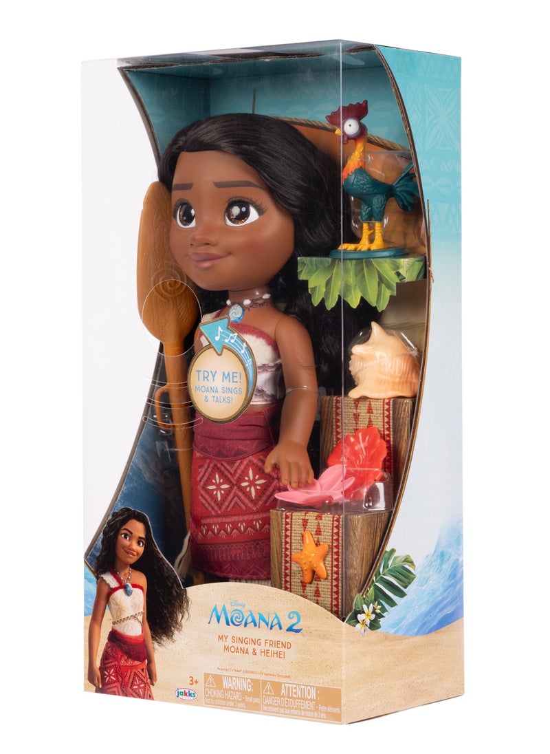 Moana 2 My Singing Friend 14-Inches, Battery Operated | Interactive Doll | Fashion Doll | Collectible Doll | Pretend Play | Dress Up | Gift for Kids