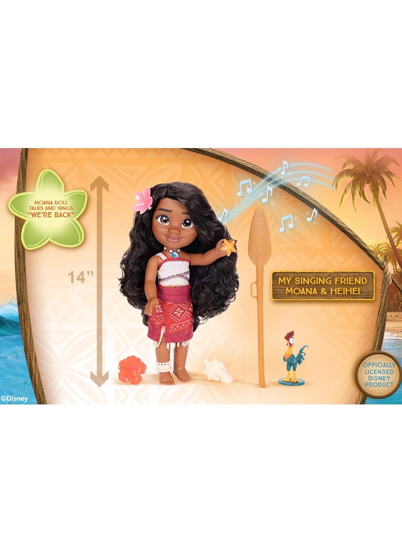 Moana 2 My Singing Friend 14-Inches, Battery Operated | Interactive Doll | Fashion Doll | Collectible Doll | Pretend Play | Dress Up | Gift for Kids