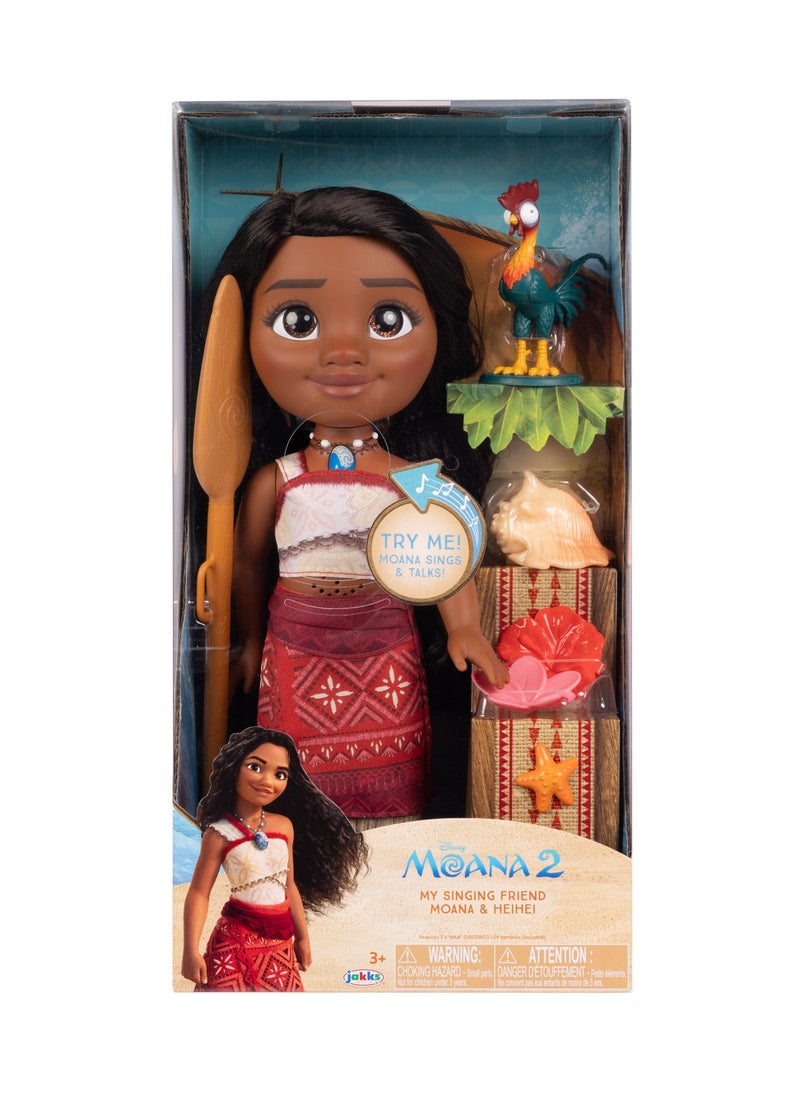 Moana 2 My Singing Friend 14-Inches, Battery Operated | Interactive Doll | Fashion Doll | Collectible Doll | Pretend Play | Dress Up | Gift for Kids