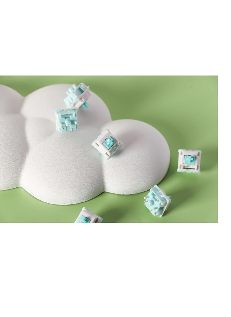 EPOMAKER Jade Blossom Mechanical Switch Set for Mechanical Keyboard, 30 Pieces 35gf Linear Switches,