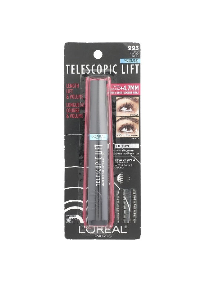 L'Oréal, Telescopic Lift, Waterproof Mascara, 993 Black, 0.33 fl oz (10 ml)