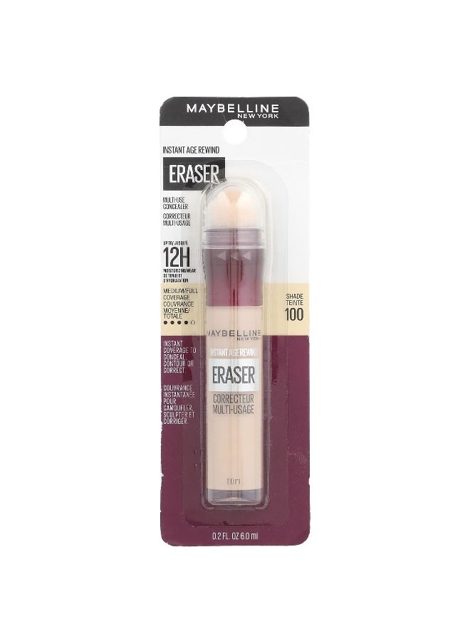 Maybelline, Instant Age Rewind, Eraser, Multi-Use Concealer, 100 Ivory, 0.2 fl oz (6 ml)