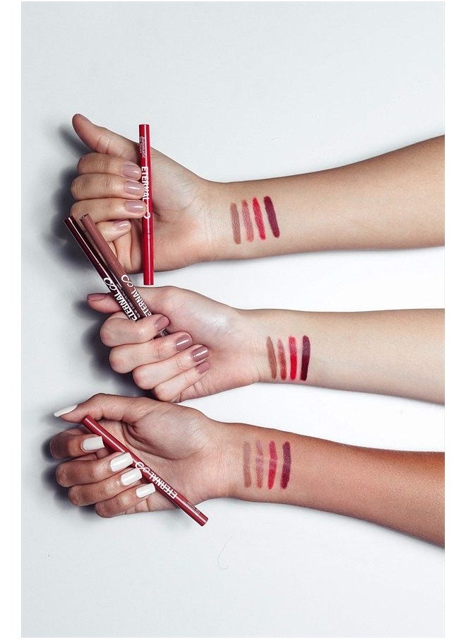 Automatic Twist Up Water Resistant Lip Liner – Easy Glide-on, Long Lasting and Non-Smudge Retractable Lip Pencil with Strong Pigments and Professional Creamy Matte Finish (Nude)
