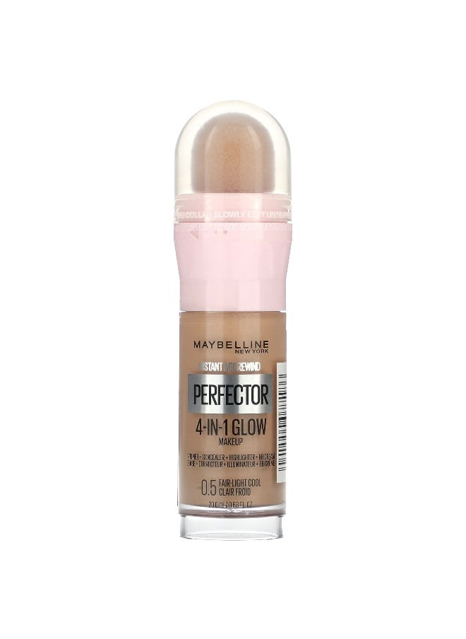 Maybelline, Instant Age Rewind, Perfector 4-in-1 Glow Makeup, 0.5 Fair-Light Cool, 0.68 fl oz (20 ml)