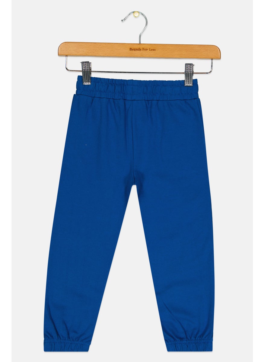 DC Superman Toddlers Boy Graphic Print Jogger Pants, Royal Blue