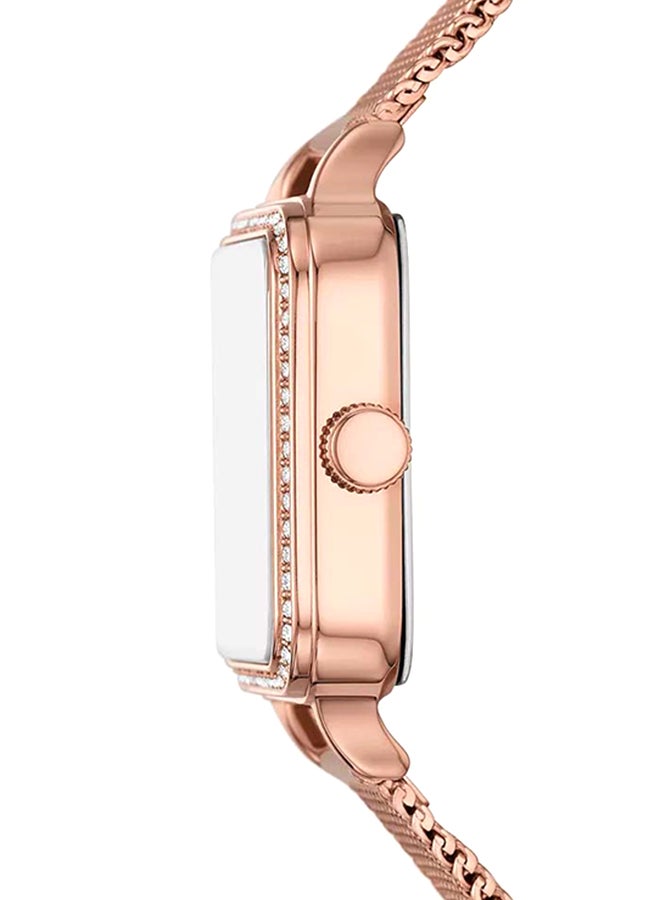 Women's Colleen Three-Hand Rose Gold-Tone Stainless Steel Mesh Watch BQ3971 - 28mm